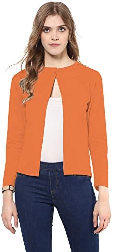 Women's Cotton Full Sleeve Shrug / Women's Formal Shrug with Front Button Closure