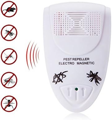 Kistar Pest Repeller Electronic Magnetic Control Insets and Rodents, Repel Ants, Mice, Bugs,Spiders,Roaches,Lizards and More 1 pack white