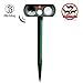 Blinbling Solar Powered Ultrasonic Animal Repeller Outdoor Waterproof Animal Repellent Combine with and Flashing Light Sonic to Repel Cats, Dogs, Mice, Snakes, Foxes, Moles and Other Animals