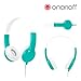 BuddyPhones Discover - Volume-Limiting Kids Headphones - Comfortable and Durable - Built-In Audio Sharing Cable - Compatible with Fire, iPad, iPhone, and Android Devices - Aqua