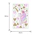 Amaonm Creative Cute Rainbow Unicorn With Colorful Hearts Wall Decals Removable PVC Wall art Decor Home Wall Decoration 3D DIY Stickers for Girls Rooms Babys Bedroom Bathroom Living Room Doors (Heart)