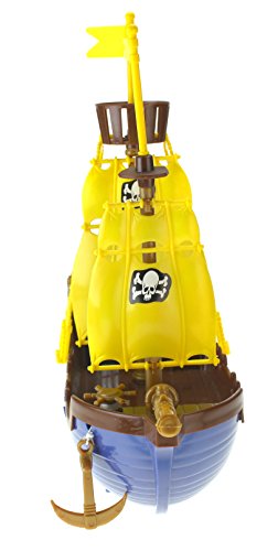 Toy Pirate Ship Playset w/ Ship, Pirates, Cannons, Treasure, Weapons & More!