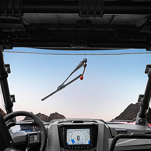 Kemimoto UTV Windshield Wiper Kit Hand Operated Manual Windshield Wiper
