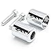 Krator Chrome Bar Ends ZXR Engraved Hand Grips Handlebar For 2003-2012 Kawasaki ZX6R-636