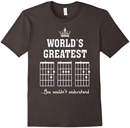Men's Bass Guitar Shirt- Guitar Dad Chord Shirt XL Asphalt