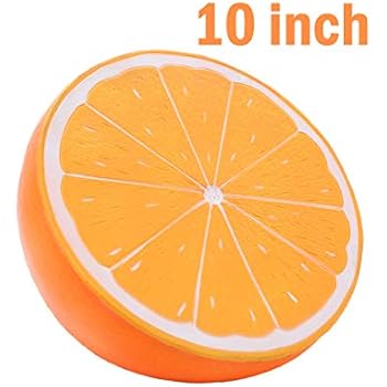 Sinofun 10 inch Giant Orange Squishy, Fruit Slow Rising Squeeze Toys, Gift for Boys and Girls