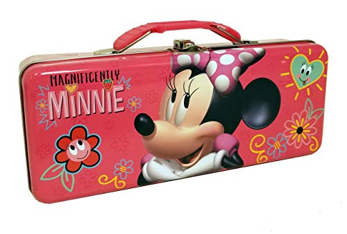 Minnie Pencil Box with Handle Tin Carry All