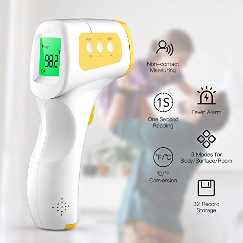 CocoBear Thermometer for Fever Digital Medical Infrared Thermometer for Body, Surface and Room