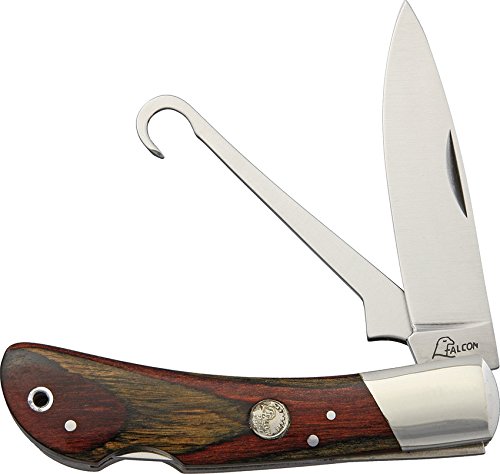 Falcon italy made pocket knife wood handle drop point blade with …