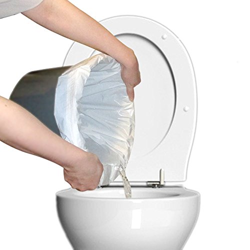 SaniCare Commode Liners - Value Pack - 50 Disposable Bedside Commode Liners - Adult Commode Chair Liners - Universal Commode Pail Liners