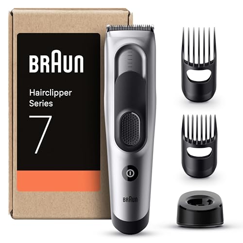 Braun Tondeuse À Cheveux Series 7 HC7390, Tondeuse Pour Coupe De Cheveux À La Maison Avec 17 Réglages De Longueurs