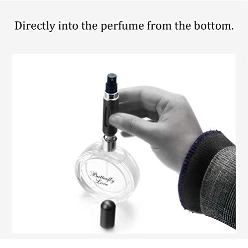 Beautychen 4 Pack 5ml Refillable Perfume Atomizer Spray Bottle Portable Mini Empty Easy to Fill Scent Aftershave Pump Case for Travel Outgoing Purse Multicolor