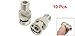 uxcell BNC to F Type Adapter, Metal BNC Male to F Female Plug Coax Adapter Replacement for RF Radio Antenna and Video Applications 10 Pcs
