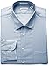 Van Heusen Men's Herringbone Regular Fit Solid Spread Collar Dress Shirt, Blue Cloud, 17
