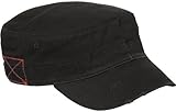 BDU Inspired Low Profile Short Bill Adjustable Cap Hat, One Size Black