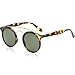 SojoS Classic Mens Womens Double Metal Bridge Round Sunglasses SJ2024 With Demi Frame/G15 Lens