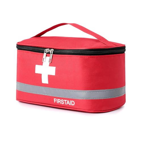 Romon 1 x Empty Emergency Bag, Waterproof Portable Medicine Bag, Large Capacity Emergency Bag, Medicine Storage Bag for Home, Office, Travel
