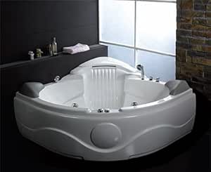 LineaAqua Atom 59 x 30 Whirlpool Bath Tub with Head Rest ...