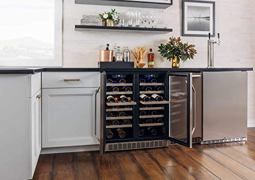 EdgeStar-CWR5631FD-30-Inch-56-Bottle-Built-In-Dual-Zone-French-Door-Wine-Cooler