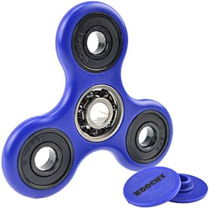 The Anti-Anxiety 360 Spinner Helps Focusing Fidget Toy [3D Figit] Premium Quality EDC Focus Toy for Kids &amp; Adults - Best Stress Reducer Relieves ADHD Anxiety and Boredom Ceramic Bearing (Blue)