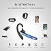 Bluetooth Headset Best Truckers Wireless Business Earpiece with 8Hours Talktime Mic HandsFree Noise Cancelling Headphones Compatible Android (Blue)