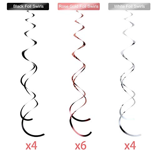 Rose Gold 21st Birthday Party Hanging Swirls - Shiny Sri Lanka