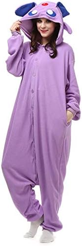Amazing Cosplay Unisex Espeon Onesie Adult Animal Pajamas Cosplay Costume for Xmas