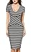 Mmondschein Women Short Sleeve Striped Wear to Work Business Pencil Dress