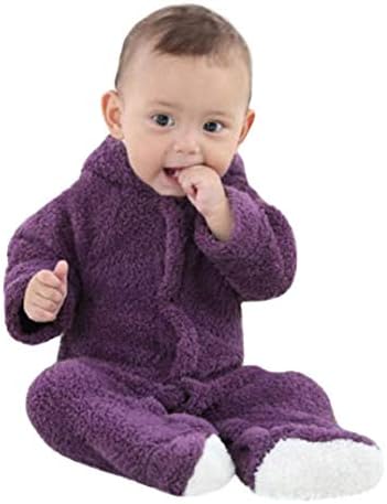 vestitiy Clearance! Unisex Baby Romper Winter Thicken Cartoon Bear Hoodie Bodysuit Snowsuit Onesie Outfit