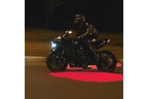 HSOKEW Motorcycle Logo LED Light, Angel-Wings Motorcycle Projection Light Universal Motorcycle Shadow Light Accessories for Moto Scooter Electric Vehicle Har-ley Davi-dson Gift for Moto Lovers (Red)