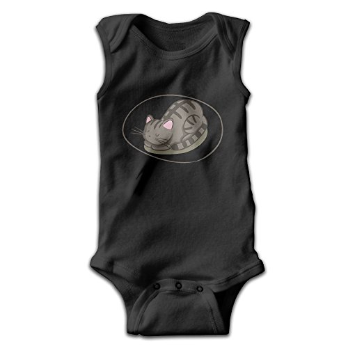 Michael Conti Cute Gray Cat Sleeveless Baby Romper Cotton Infant Jumpsuit Clothes Boys Girls