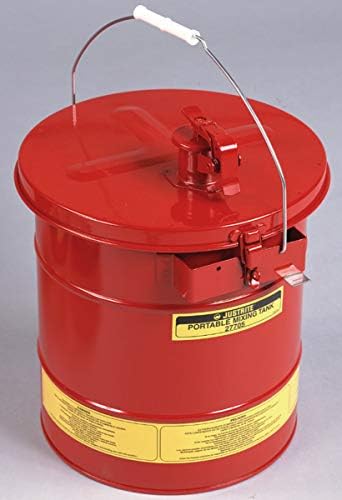 Justrite 5 Gallon Red Galvanized Steel Portable Mixing Tank With Internal Flame Arrester