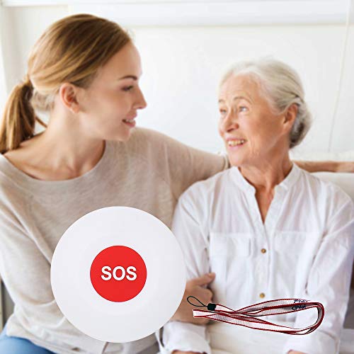 CPVAN SOS Call Button for Elderly Security Panic Button Compatible with CP1/CP2/CP3 Home Alarm System-433MHz - Thumbnail 3
