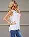 OVERMAL Women Summer Vest Top Sleeveless Blouse Casual Tank Tops Shirt Lace (XL, White)