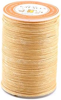 0.45 mm Round Waxed Thread Leather Craft Hand Sewing DIY (Sand Yellow)