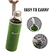 Bonison Stylish Environmental Borosilicate Glass Water Bottle with Colorful Nylon Sleeve (18oz) (GREEN)