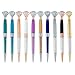 PASISIBICK Diamond Pen,Rhinestones Crystal Metal Ballpoint Pens with Black Ink(10models)