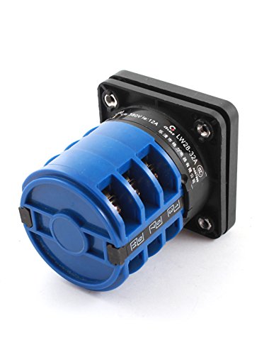 Uxcell a14101000ux0197 AC600V 32A 12 Terminal 3Phase Rotary Cam Changeover Switch LW28-32A - Thumbnail 3