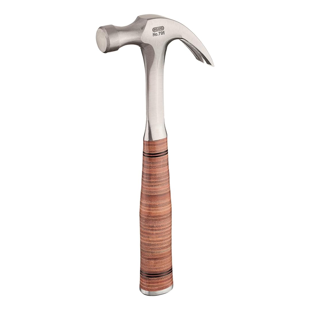 Picard Claw Hammer 20oz, No. 791, | Made from Corrosion-Resistant Picard Steel | with Leather Grip | Forged All-Steel Handle | Framing Hammer 20 mm | Claw Hammers