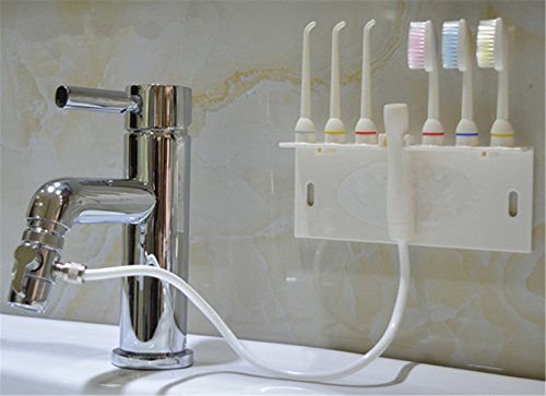 Angelwill Oral Irrigator Dental SPA Water Jet Flosser Teeth Flossing Toothbrush Sets Tooth Cleaning Set for Faucet Water Tap