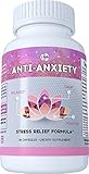 Anti Anxiety - Stress Relief Formula - Stay Relaxed, Calm, Positive - Powerful Mood Support Supplement With Ashwagandha, St. John's Wort, B Vitamins, L-Theanine, 5-HTP, Gaba, Chamomile - 60 Count