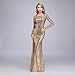 Honey Qiao Rose Gold Modest Bridesmaid Dresses Long High Back Prom Party Gown