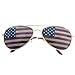 Super Z Outlet American USA Flag Design Metal Frame Aviator Sunglasses (Gold)