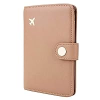 Galapagoz Passport Holder Wallet Purse RFID Blocking Passport Cover Travel Credit Card Bank Card Organizer Pocket Cover Protector Case USA (Brown)