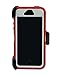 WallSkiN Case for iPhone 5S / 5 / SE 1st Gen (2016) with Screen Protector Heavy Duty Full Body Military Grade Drop Protection Carrying Cover Holder | Holster for Men Belt with Clip Stand – Red