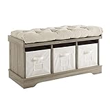 Walker Edison Modern Farmhouse Entryway Shoe
