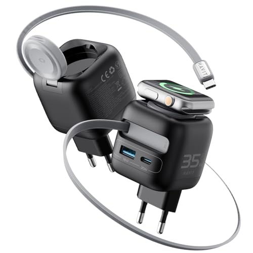 havit Caricatore USB-C da 35 W, con cavo retrattile, 4... en promo sur Amazon