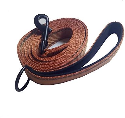 Dog training leashes,nylon 6 ft long dog traction rope - perfect leash for medium and large dogs (brown)