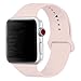 Band for Apple Watch 38mm, Guangzhi New Design (Metal Tuck Clasp Ouside/Correct Wearing Way in 4th Image) Soft Silicone Sport Strap Band for iWatch Series 1 / 2 / 3, Sport, Edition,38mm,Pink Sand