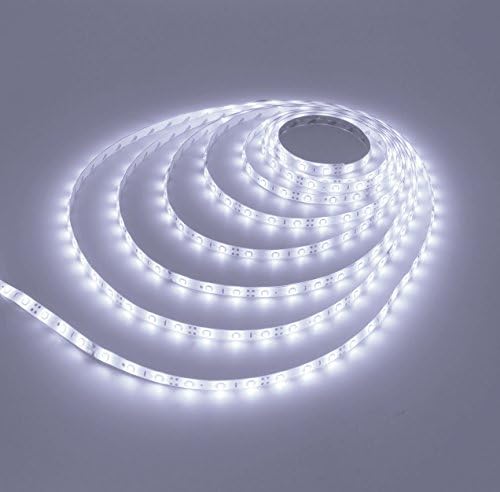Innozon LED Light Strip, DC12V 16.4ft Waterproof Flexible Strip Light with 300 SMD2835 LEDs for Home Kitchen Car Bar Boat, Power Adapter Not Include(White)